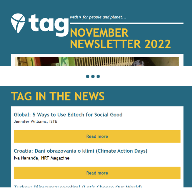 TAG NOVEMBER 2022 NEWSLETTER